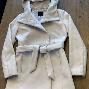 Dynamite Light Beige Trench Coat with Belt